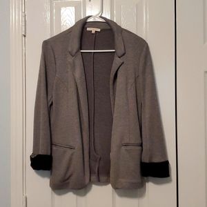 Gray and black blazer